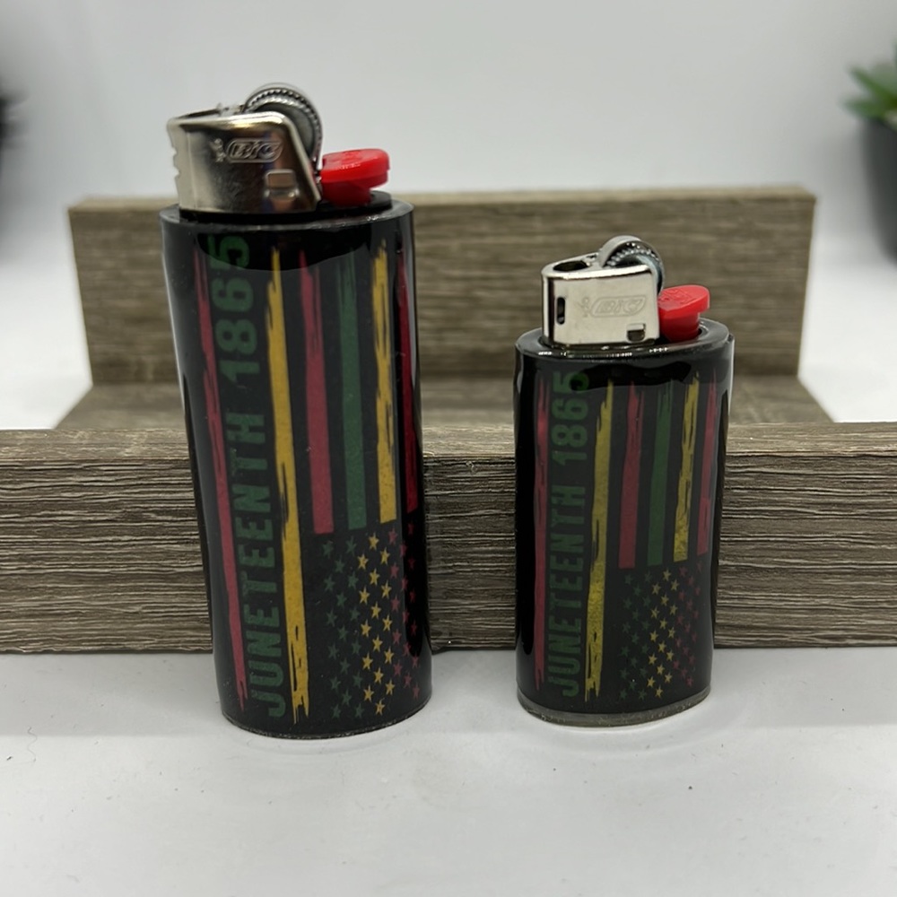 Juneteenth 1865 US Flag Case 2 Styles Fits Standard Size Bic J6 or Mini Size J5